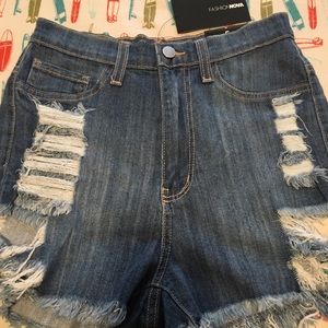 Fashion Nova Ripped Jean Shorts